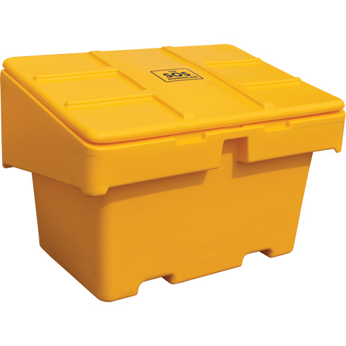 Contenants pour sel & sable SOS, Avec Moraillon, 48" x 33" x 34", 18,5 pi³, Jaune EastCoast Offshore Supplies