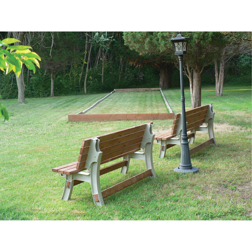 Basics&reg; Flip Top Park Bench / Table, Plastic, 96" L x 26" W x 34" H, Sand EastCoast Offshore Supplies