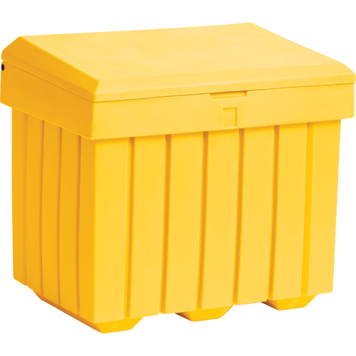 Economy Salt Sand Storage Container, 32" x 23" x 27-1/2", 10 cu. Ft., Yellow EastCoast Offshore Supplies