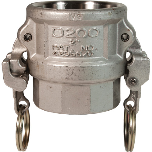 Coupleur &agrave; came et cannelure EZ Boss-Lock, Acier inoxydable, Type D, 1", NPT femelle, 250 PSI EastCoast Offshore Supplies