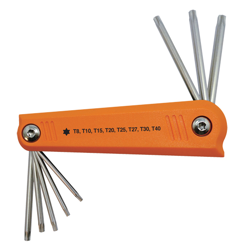 Jeu de cl&eacute;s hexagonales repliables, 8 mcx, Torx EastCoast Offshore Supplies