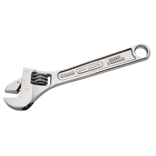 Adjustable Wrench, 4" L, 1/2" Max Width, Chrome EastCoast Offshore Supplies