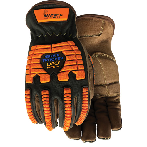 Drill Sergeant Impact Gloves, Large, Grain Leather Palm, Slip-On Cuff EastCoast Offshore Supplies