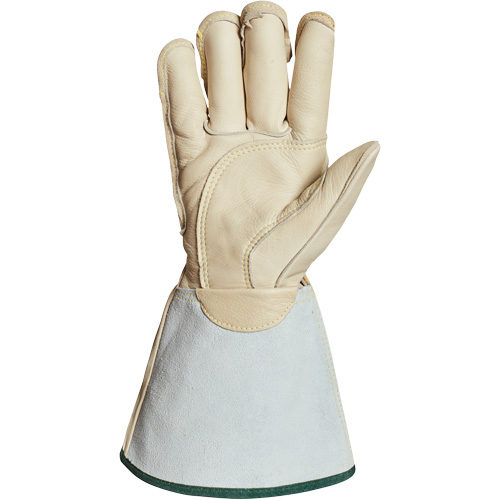 Gants de monteur de lignes pour l'hiver avec bandes r&eacute;fl&eacute;chissantes 6" Endura, Grand, Paume en Cuir de cheval, Doublure en Molleton EastCoast Offshore Supplies