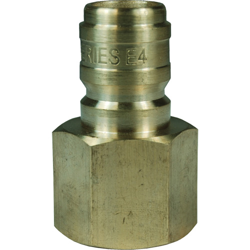 DQC E-Series Straight Through Interchange Plug, Brass, 3/4", Female NPTF, 1700 PSI EastCoast Offshore Supplies