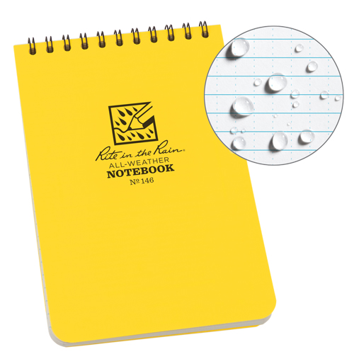 Pocket Top-Spiral Notebook, Soft Cover, Yellow, 100 Pages, 4" W x 6" L EastCoast Offshore Supplies