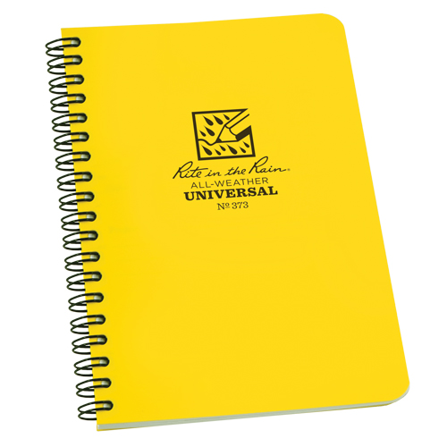 Carnet de notes de poche &agrave; spirale lat&eacute;rale, Couverture souple, Jaune, 64 Pages, 4-5/8" , 7"  EastCoast Offshore Supplies