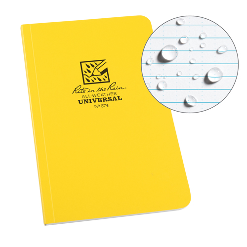 Field-Flex Bound Book, Soft Cover, Yellow, 128 Pages, 4-5/8" W x 7-1/4" L EastCoast Offshore Supplies