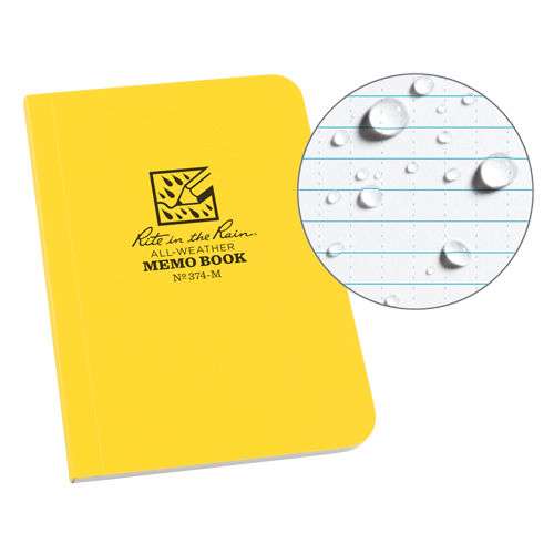 Livre m&eacute;mo, Couverture souple, Jaune, 112 Pages, 3-1/2" , 5"  EastCoast Offshore Supplies