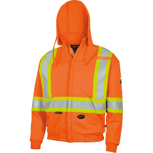 338SF Capuche &agrave; fermeture &eacute;clair ignifug&eacute;e, Hommes, T-Grand, Orange haute visibilit&eacute;, 22 cal/cm² EastCoast Offshore Supplies