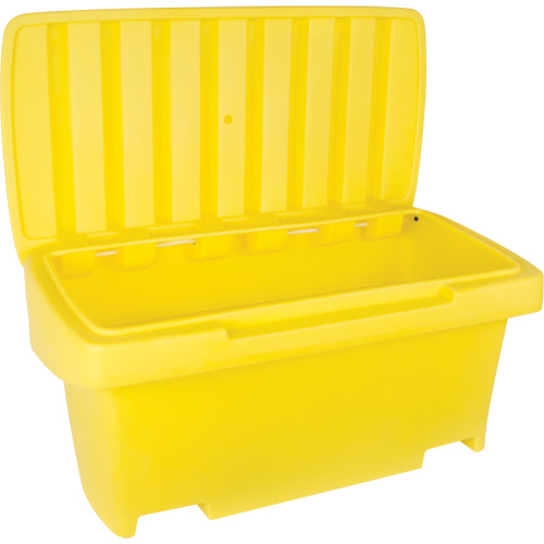 Heavy-Duty Outdoor Salt and Sand Storage Container, 24" x 48" x 24", 10 cu. Ft., Yellow EastCoast Offshore Supplies