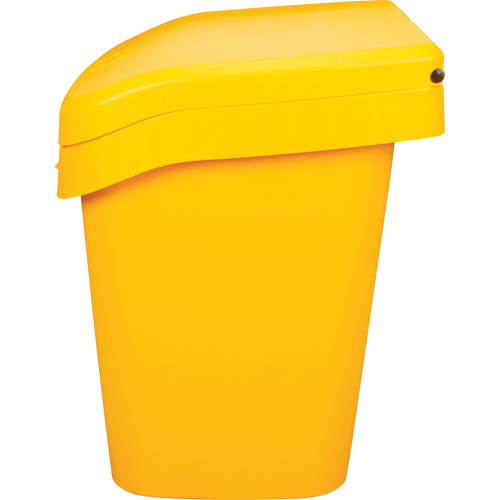 Bacs d'entreposage pour sel & sable, Avec Moraillon, 21" x 27" x 26", 4,24 pi³, Jaune EastCoast Offshore Supplies