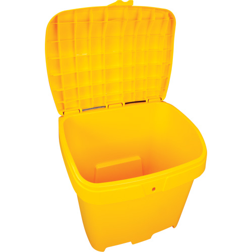 Bacs d'entreposage pour sel & sable, Avec Moraillon, 21" x 27" x 26", 4,24 pi³, Jaune EastCoast Offshore Supplies