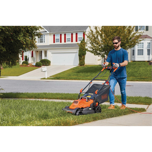 Lawn Mower with Comfort Grip Handle, Push Walk-Behind, Electric, 17" Cutting Width EastCoast Offshore Supplies