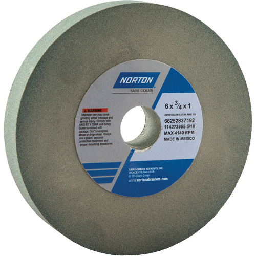 Meules pour rectifieuses d'&eacute;tabli - Meules Gemini, 6" x 3/4", Arbre de 1" EastCoast Offshore Supplies