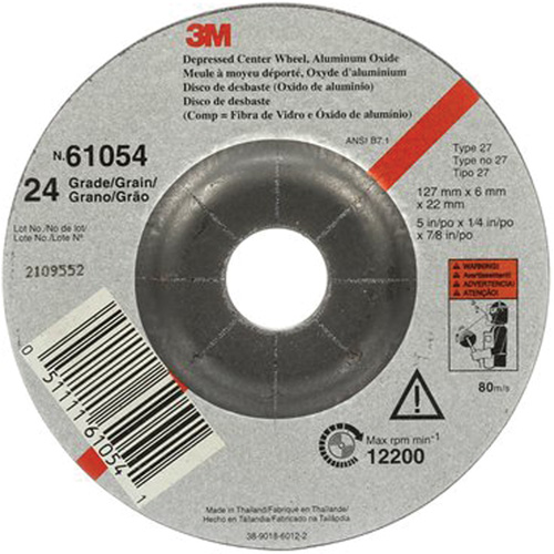 Meule &agrave; moyeu d&eacute;port&eacute;, 5" x 27, Oxyde d'aluminium EastCoast Offshore Supplies