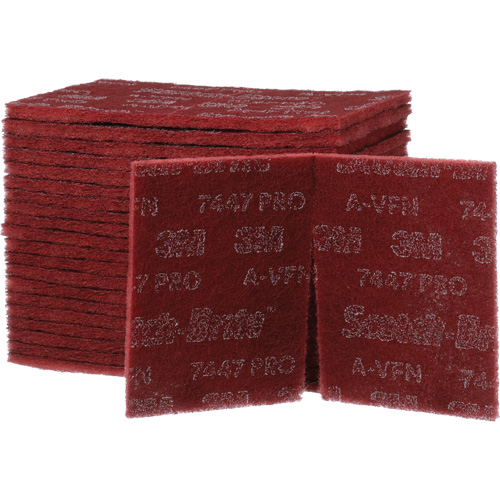 Tampons manuels Scotch-Brite 7447, Oxyde d'aluminium, 9" x 6", Grain Tr&egrave;s fin EastCoast Offshore Supplies