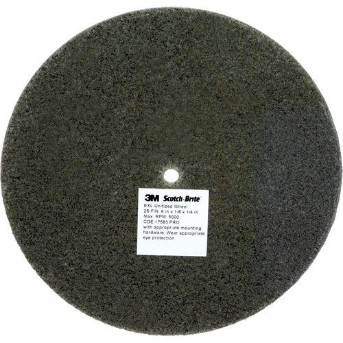 Meule unitaris&eacute;e EXL Scotch-Brite, 6" x 1/8", Arbre de 1/4", Grain de Fin, Carbure de silicium EastCoast Offshore Supplies