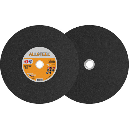 Meule pour scie &agrave; tronçonner AllSteel, 14" x 1/8", Arbre de 25/32", Type 1, Oxyde d'aluminium, 5400 Tr/min EastCoast Offshore Supplies