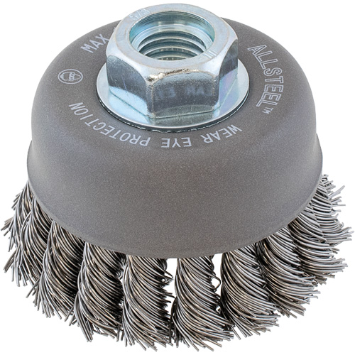 AllSteel Wire Brush, 3" Dia. x 5/8"-11 Arbor EastCoast Offshore Supplies