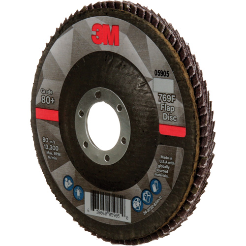 Disque &agrave; lamelles &agrave; changement rapide 769F, 4-1/2" x 7/8", Type 27, Grain 80+, C&eacute;ramique EastCoast Offshore Supplies