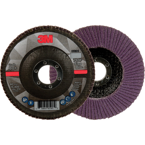 Disque &agrave; lamelles &agrave; changement rapide 769F, 4-1/2" x 7/8", Type 27, Grain 80+, C&eacute;ramique EastCoast Offshore Supplies