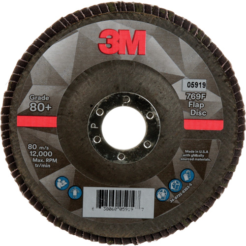 Disque &agrave; lamelles &agrave; changement rapide 769F, 5" x 7/8", Type 27, Grain 80+, C&eacute;ramique EastCoast Offshore Supplies