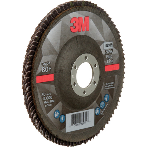 Disque &agrave; lamelles &agrave; changement rapide 769F, 5" x 7/8", Type 27, Grain 80+, C&eacute;ramique EastCoast Offshore Supplies
