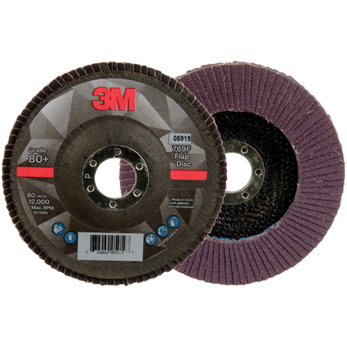 Disque &agrave; lamelles &agrave; changement rapide 769F, 5" x 7/8", Type 27, Grain 80+, C&eacute;ramique EastCoast Offshore Supplies