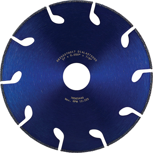Meule &agrave; tronçonner Dialast RightCut, 5" x 0,05", Arbre de 7/8", Type 01/41, Losange, 12225 Tr/min EastCoast Offshore Supplies