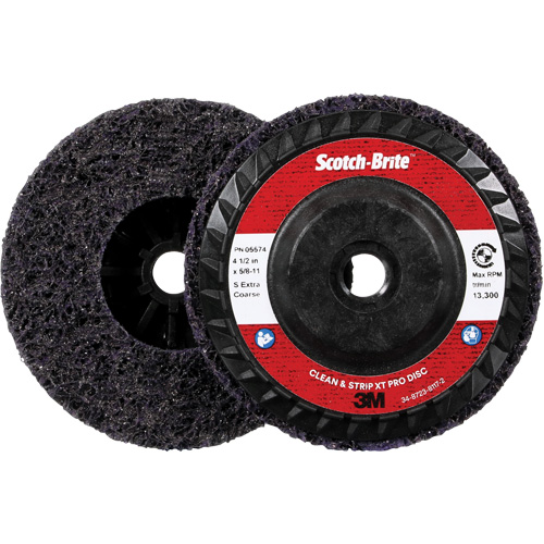 Disque Clean and Strip XT Pro XO-DC Scotch-Brite, 4-1/2" dia., Grain Extra grossier, Carbure de silicium EastCoast Offshore Supplies