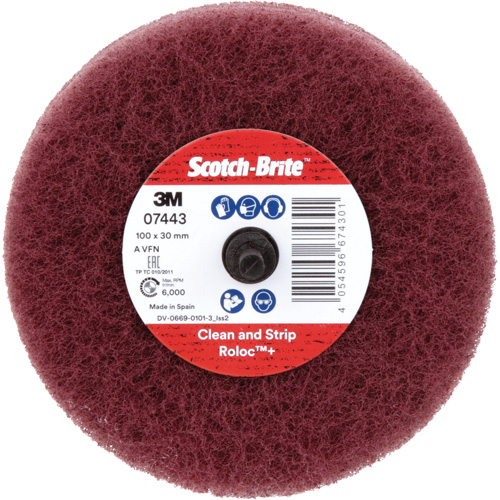 Scotch-Brite Roloc Plus General Purpose Scuffing Wheel, 4" Dia. EastCoast Offshore Supplies