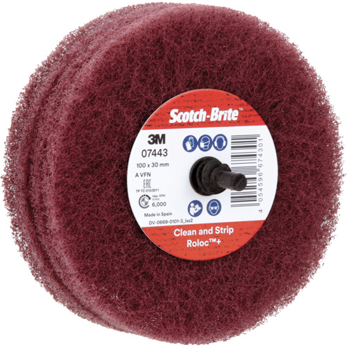 Scotch-Brite Roloc Plus General Purpose Scuffing Wheel, 4" Dia. EastCoast Offshore Supplies