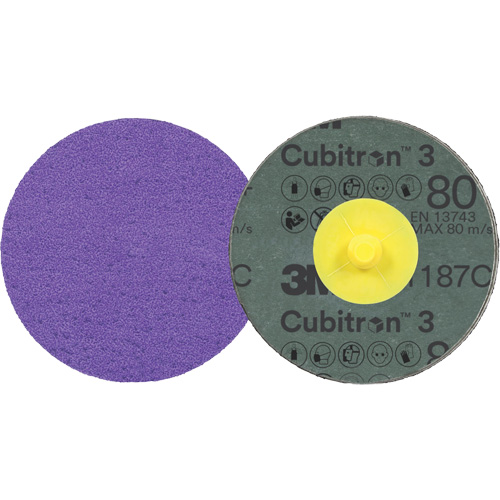 Disque en fibre Roloc Cubitron 3, 4" dia., Grain 80+, C&eacute;ramique EastCoast Offshore Supplies