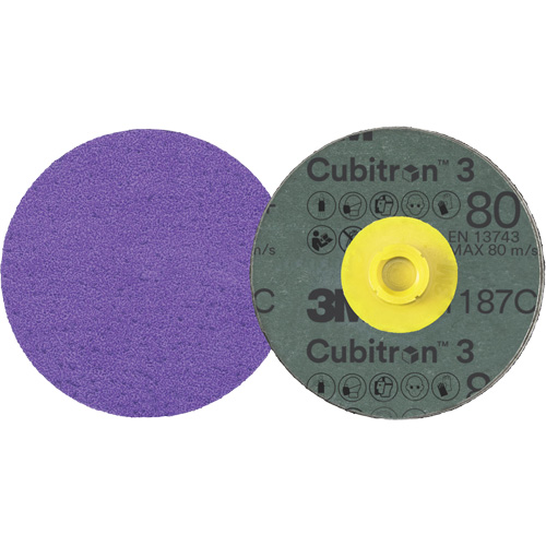 Disque en fibre Roloc Cubitron 3, 4" dia., Grain 80+, C&eacute;ramique EastCoast Offshore Supplies