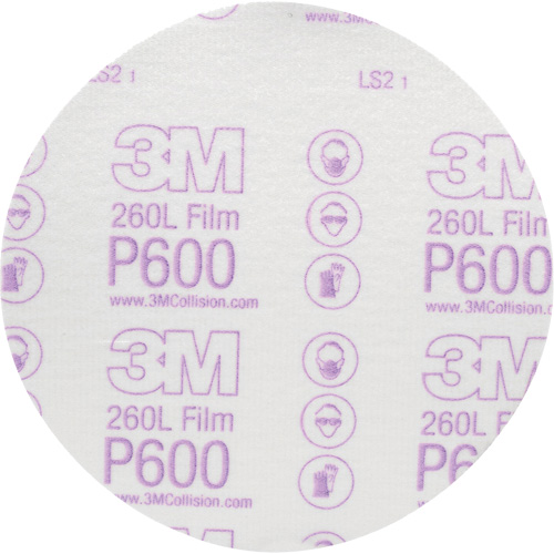 Hookit Finishing Film Abrasive Disc 260L 00971, 6" Dia., P600 Grit, Aluminum Oxide EastCoast Offshore Supplies