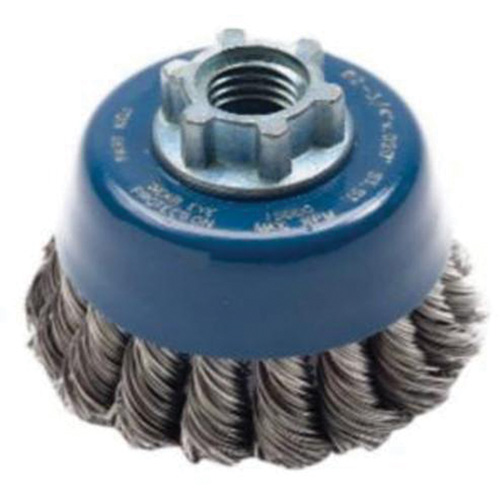 Knotted Wire Cup Brush, 2-3/4" Dia. x 5/8"-11 Arbor EastCoast Offshore Supplies