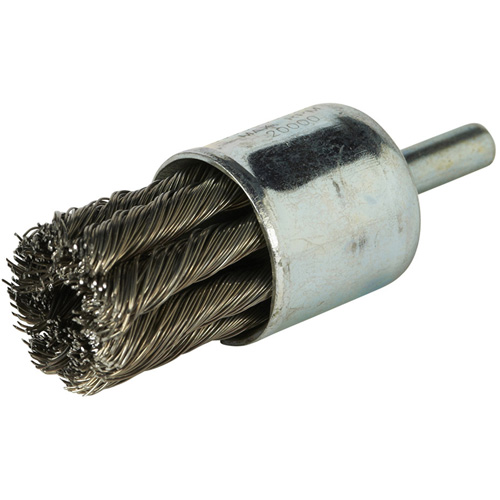Stem Mounted Knotted Wire Brush, 3/4" Dia. x 1/4" Arbor EastCoast Offshore Supplies