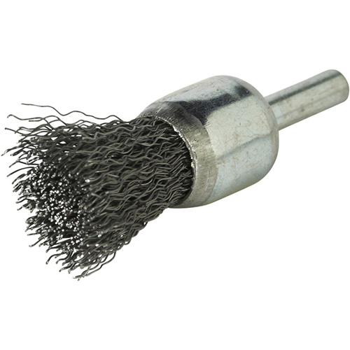 Brosse &agrave; fils cr&ecirc;p&eacute;s avec moyeu, 3/4", Fils 0,014", Tige 1/4" EastCoast Offshore Supplies