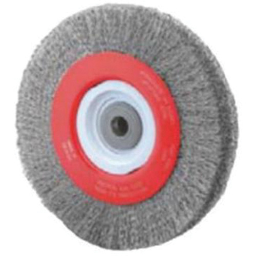 Crimped Bench Wheel, 8" Dia., 0.014" Fill, 1/2"-2 Arbor EastCoast Offshore Supplies