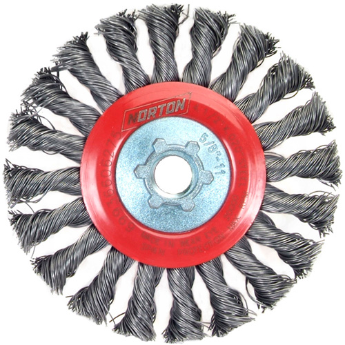 Standard Twist Wire Wheel, 4-1/2" Dia., 0.02" Fill, 5/8"-11 Arbor, Steel EastCoast Offshore Supplies