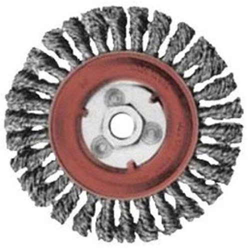 Full Cable Twist Wire Wheel, 5" Dia., 0.02" Fill, 5/8"-11 Arbor, Steel EastCoast Offshore Supplies