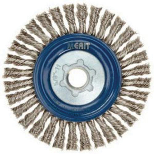 Stringer Bead Knot Wire Brush For Angle Grinders, 5" Dia., 0.02" Fill, 5/8"-11 Arbor, Stainless Steel EastCoast Offshore Supplies