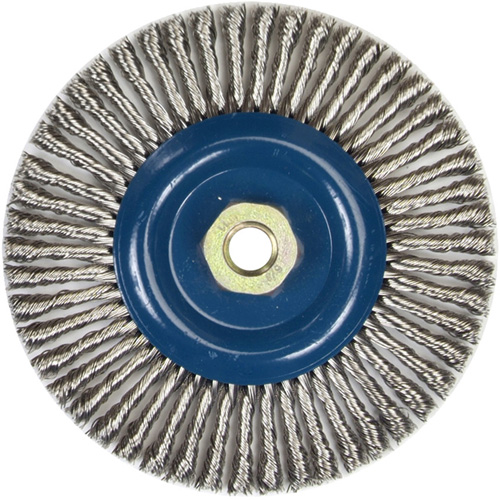 Stringer Bead Knot Wire Brush For Angle Grinders, 6" Dia., 0.02" Fill, 5/8"-11 Arbor, Stainless Steel EastCoast Offshore Supplies