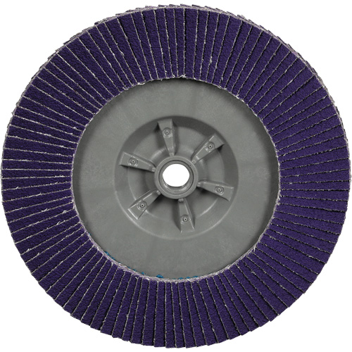 Disque &agrave; lamelles plate 1169F Cubitron 3 &agrave; changement rapide, 6" x 5/8"-11, Type T27, Grain 80+, C&eacute;ramique EastCoast Offshore Supplies