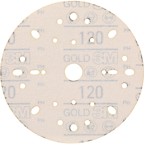 Hookit Gold Abrasive Disc, 6" Dia., 120 Grit, Aluminum Oxide, C-Weight EastCoast Offshore Supplies
