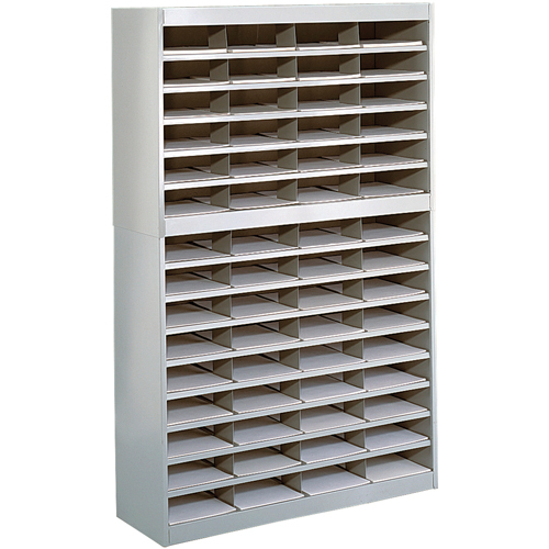 Casiers pour documentation &agrave; service intensif, Stationnaire, 60 fentes, Acier, 37-1/2" la x 12-3/4" p x 60" h EastCoast Offshore Supplies