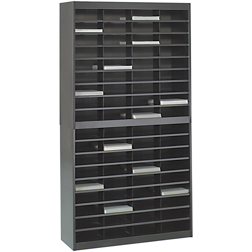 Heavy-duty Literature Organizers, Stationary, 72 Slots, Steel, 37-1/2" W x 12-3/4" D x 71" H EastCoast Offshore Supplies