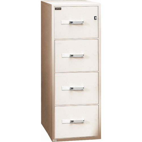 Classeurs &agrave; l'&eacute;preuve du feu, Acier, 4 tiroirs, 19-3/4" la x 31" p x 54" h, Beige EastCoast Offshore Supplies