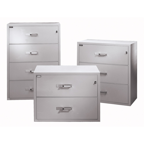 Fire Resistant Filing Cabinets, Steel, 4 Drawers, 38-3/4" W x 23-1/2" D x 55" H, Black EastCoast Offshore Supplies